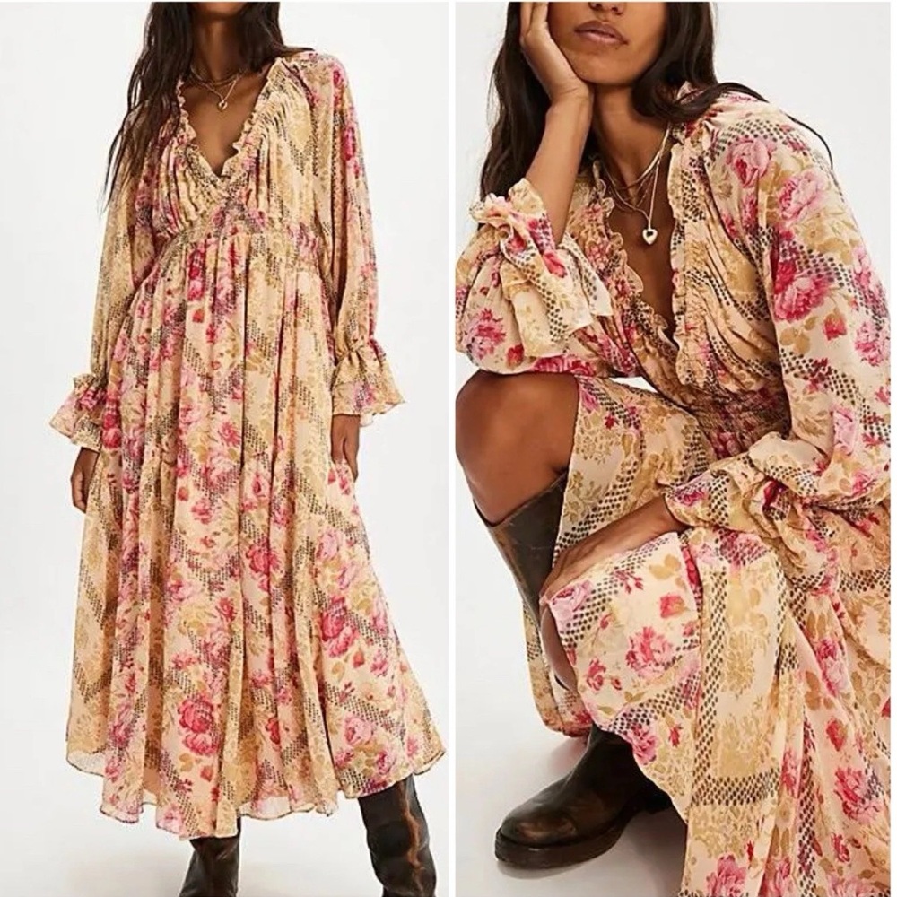Free People Lena Midi Dress